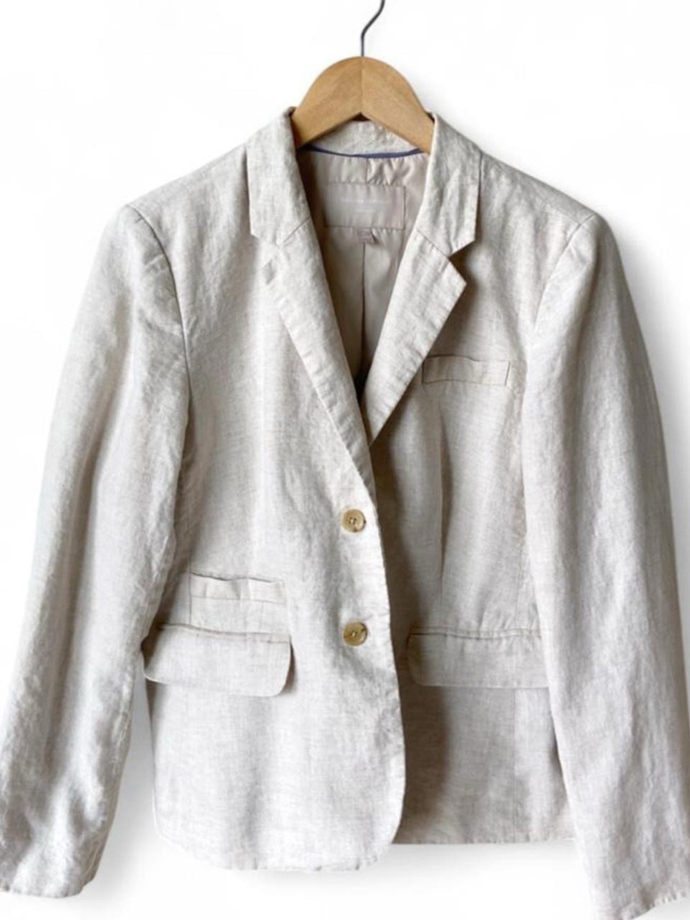Banana Republic Light Cream Linen Blazer